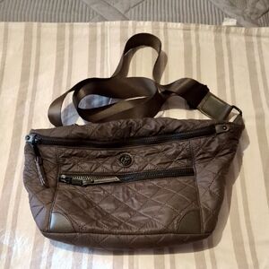 Joan&David Quilted Sage Green Crossbody Bag